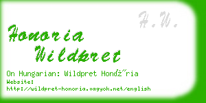 honoria wildpret business card